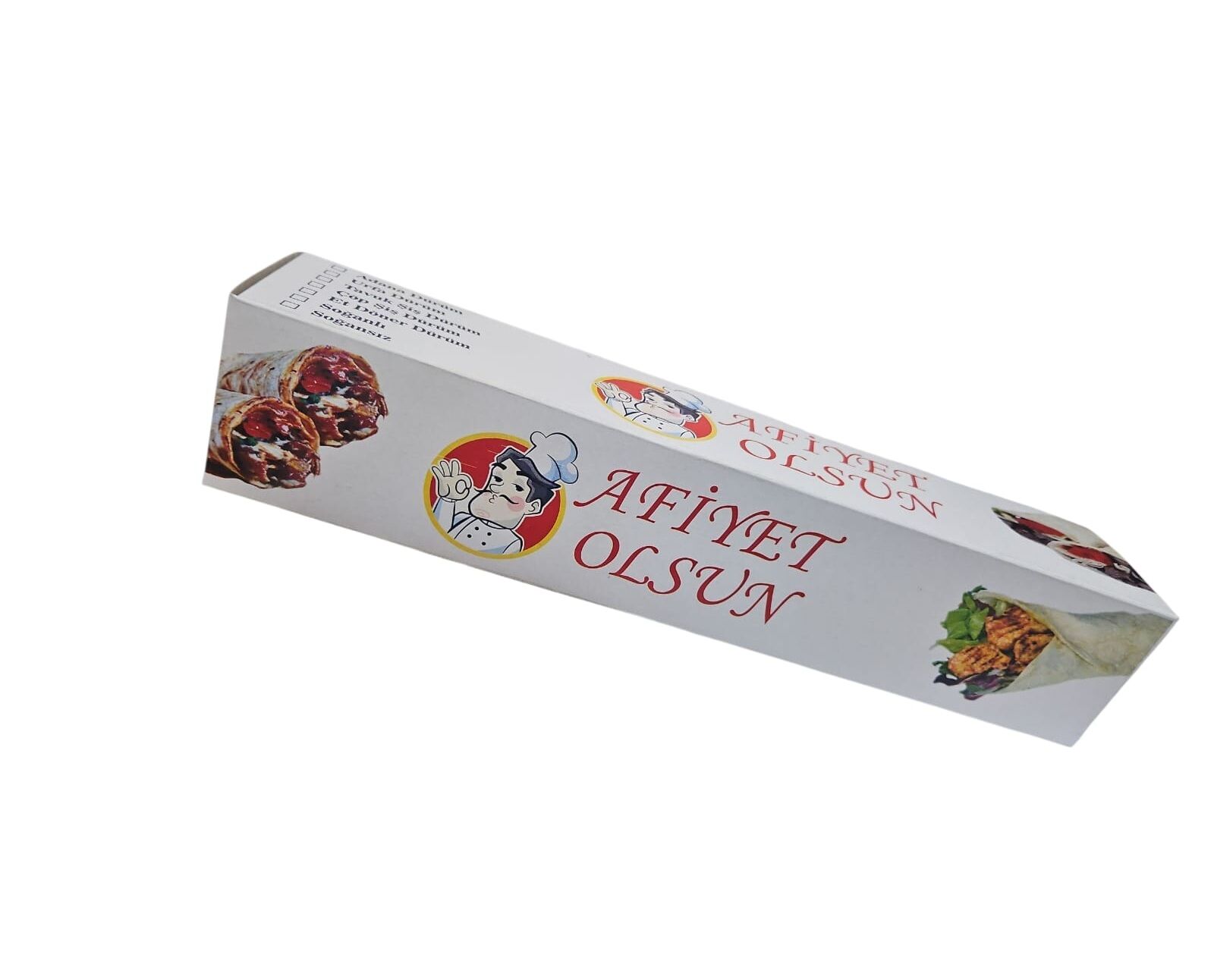 Karton Dürüm Kutusu 29 cm  50 Adet
