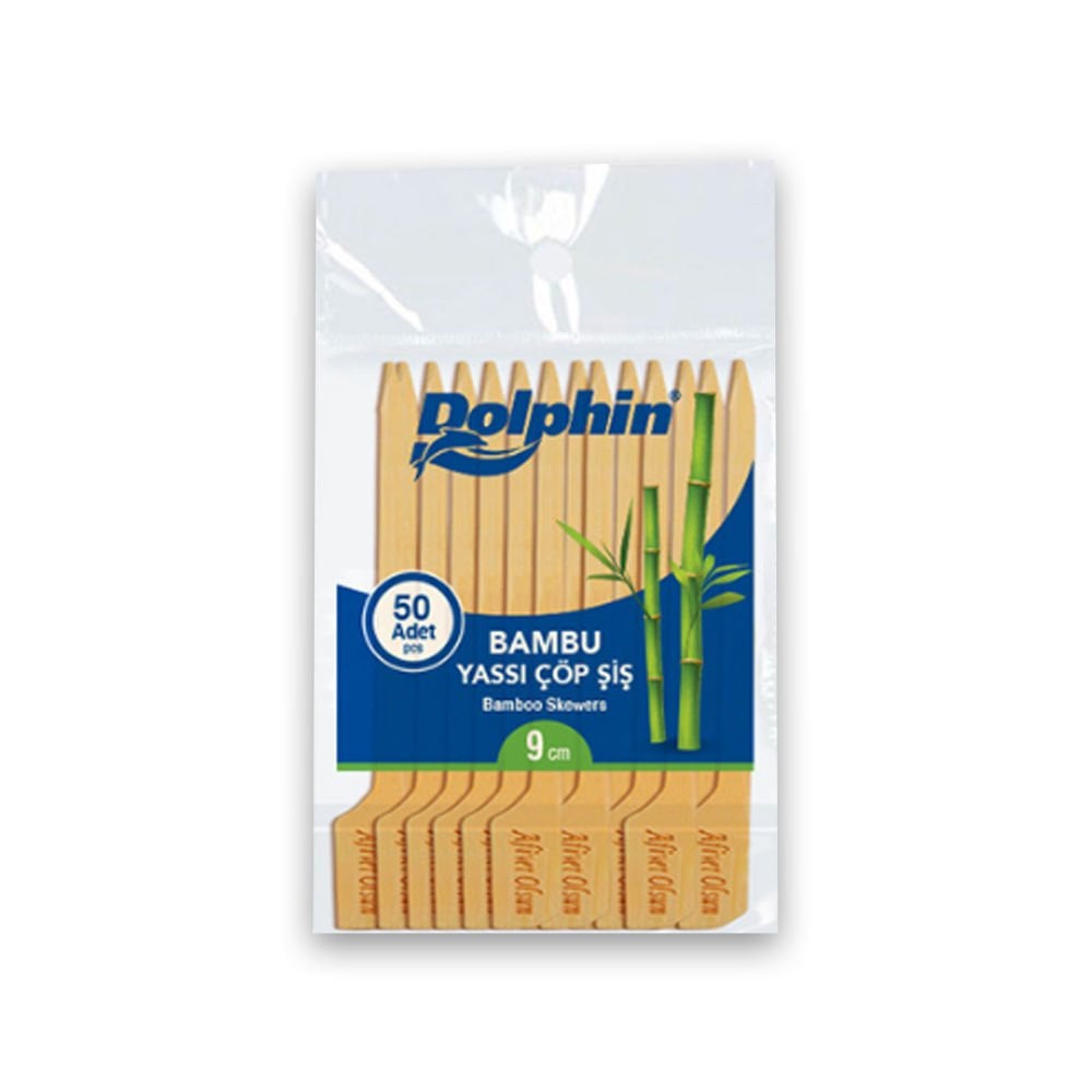 Dolphin Bambu Yassı Çöp Şiş 9cm