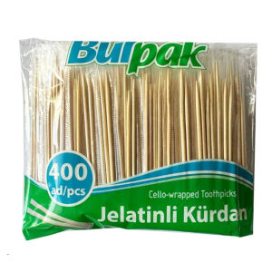 Burpak Poşetli Jelatinli Kürdan 400 Adet