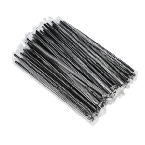 Siyah Frozen Pipet Düz Jelatinli 100 Adet