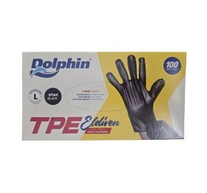 Dolphin Tpe Eldiven Siyah L 100 Adet