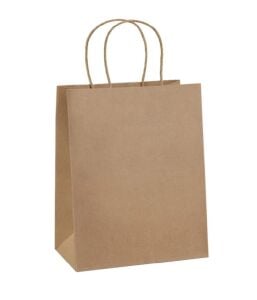 BURGU SAPLI KAHVERENGİ  KRAFT ÇANTA  12*25*31 CM 25 ADET