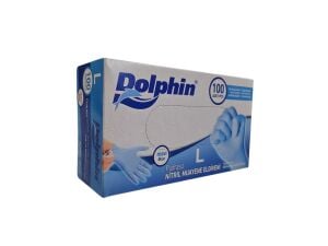 Dolphin Nitril Muayene Eldiveni Mavi  L