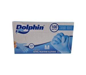 Dolphin Nitril Muayene Eldiveni Mavi  M