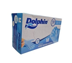 Dolphin Nitril Muayene Eldiveni Mavi  M