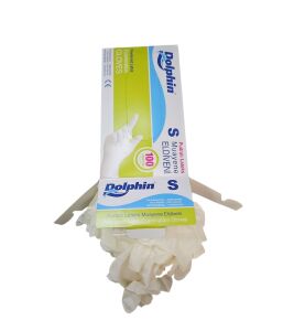 Dolphin Lateks Pudralı Muayene Eldiveni S