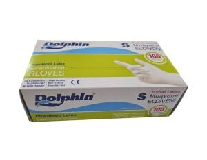 Dolphin Lateks Pudralı Muayene Eldiveni S