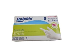 Dolphin Lateks Pudralı Muayene Eldiveni S