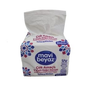 Mavi Beyaz V Katlama 18*200