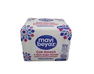 Mavi Beyaz V Katlama 18*200
