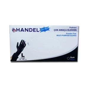 Handel Pudrasız Tpe Eldiven Siyah L 100 adet