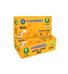 Handel Pudrasız Pe Eldiven Beyaz M 100 ad