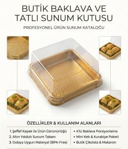 4 LÜ PET BAKLAVA KABI 50 ADET