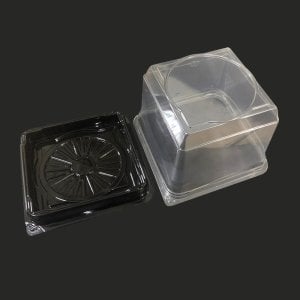 Plastik Kare Dilim Pasta Taşıma Kabı 450 Adet