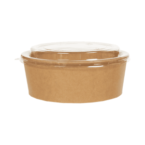 Kraft Karton Salata Kasesi Kapaklı 1300cc 100 Adet