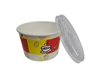 Karton Çorba Kasesi Kapaklı 16 oz 500 adet