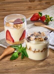 Kristal Silindir Magnolya Tatlı Kasesi 300 cc ve Kapağı 300 Adet