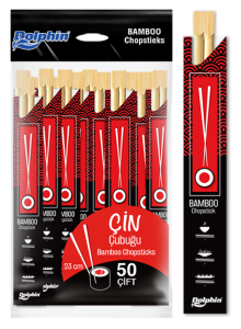 Dolphin Çin Çubuğu Sushi Bambu Chopsticks 50 Çift